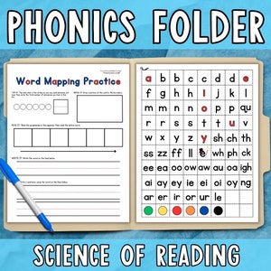 Phonics Ordner Wortbildung & Rechtschreibübungen - Die Wissenschaft des Lesens ausgerichtet!