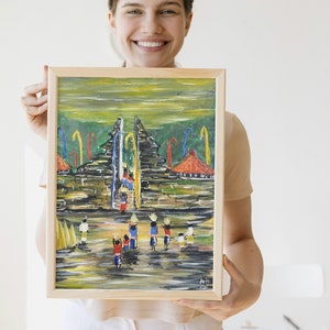 Balinese ceremony - digital printable wall art from Bali