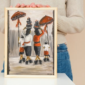 Balinese religious hindu art - HARMONY - digital printable wall art