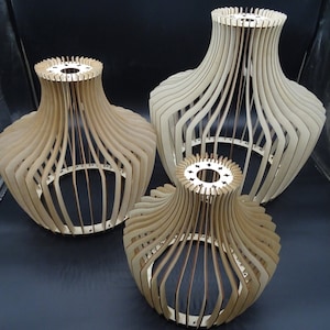 HoLziKAT hanging lamp Zuko, ASSEMBLED, lampshade, wooden lamp, WITHOUT socket and bulb, handmade, handcrafted, handmade image 5