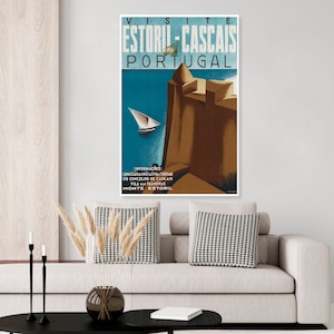 Vintage Portugal Travel poster, Portuguese poster, travel poster