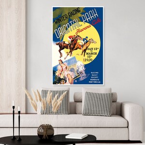 Vintage Havana Cuba Horse Racing Tavel Poster