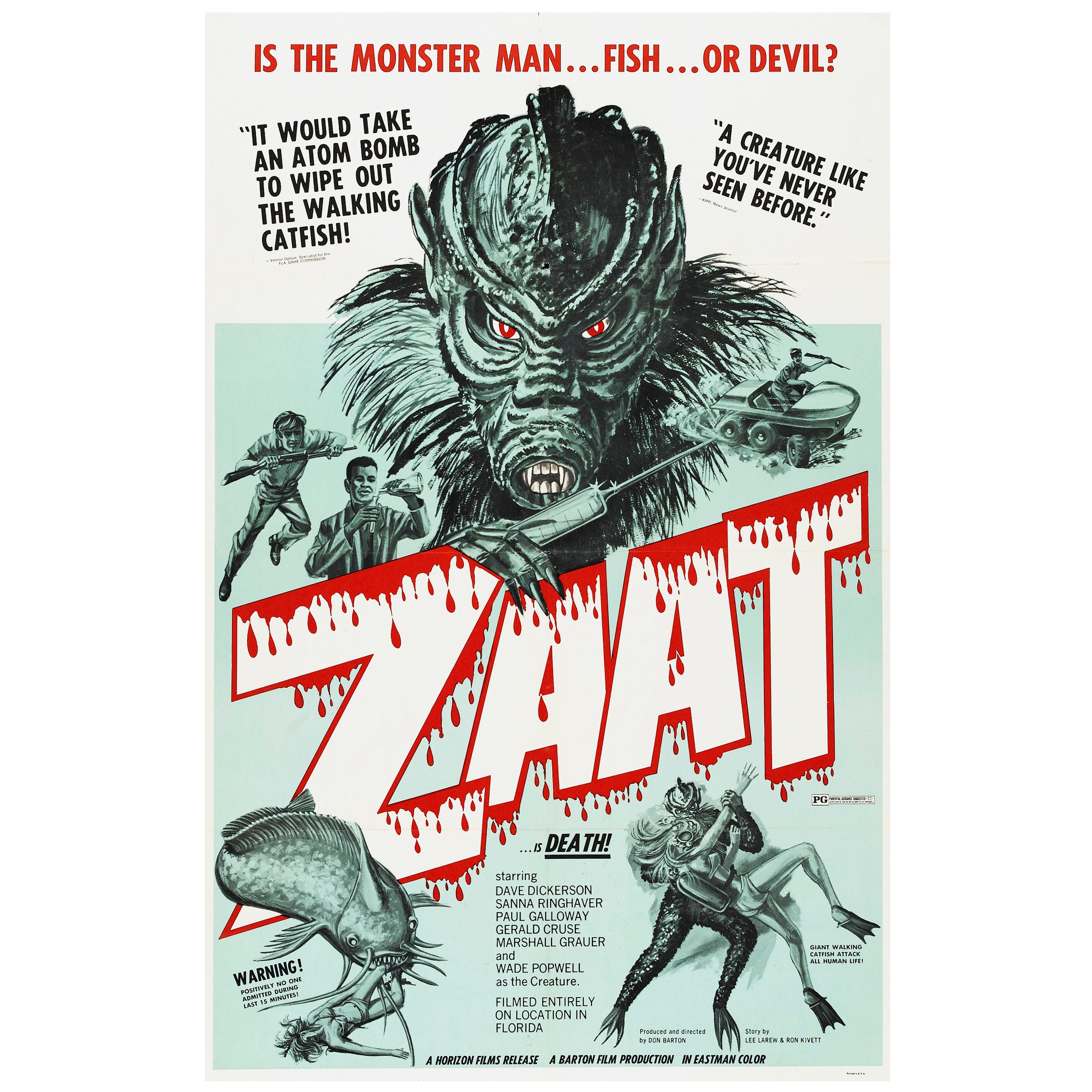 Vintage Zaat Movie Poster, Sci Fi Movie, B Side, Horror