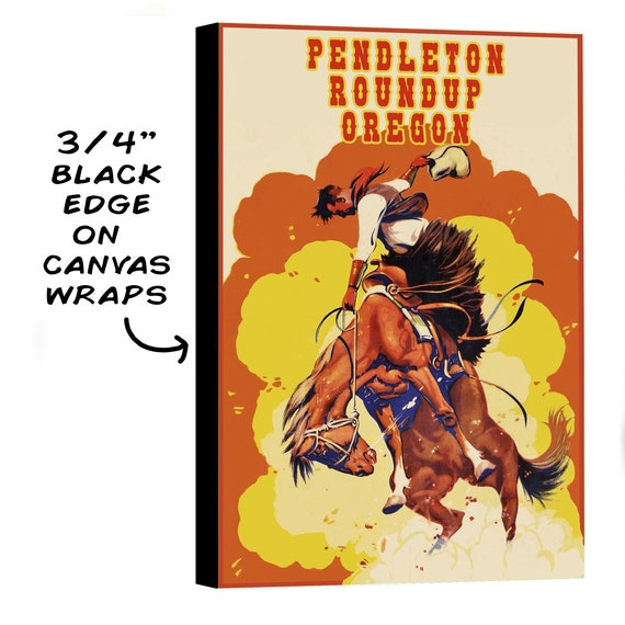 Pendleton Roundup Rodeo Vintage Poster, Western, Trick