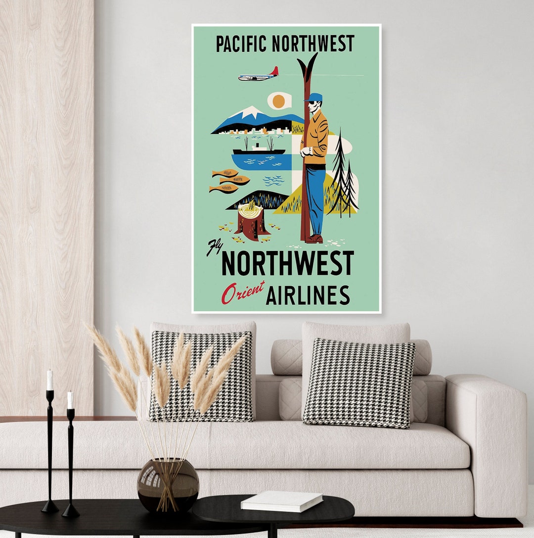 Northwest Orient航空 ビンテージ ポスターです il_1080xN.4517762569_lc5x.jpg