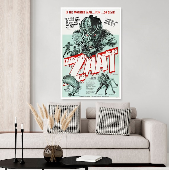 Vintage Zaat Movie Poster, Sci Fi Movie, B Side, Horror