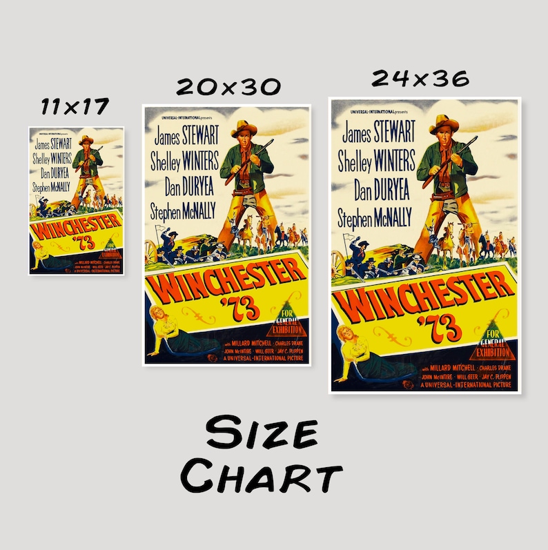 Vintage Winchester 73 Movie Poster, Cowboy Movie, Western Pop, Texas