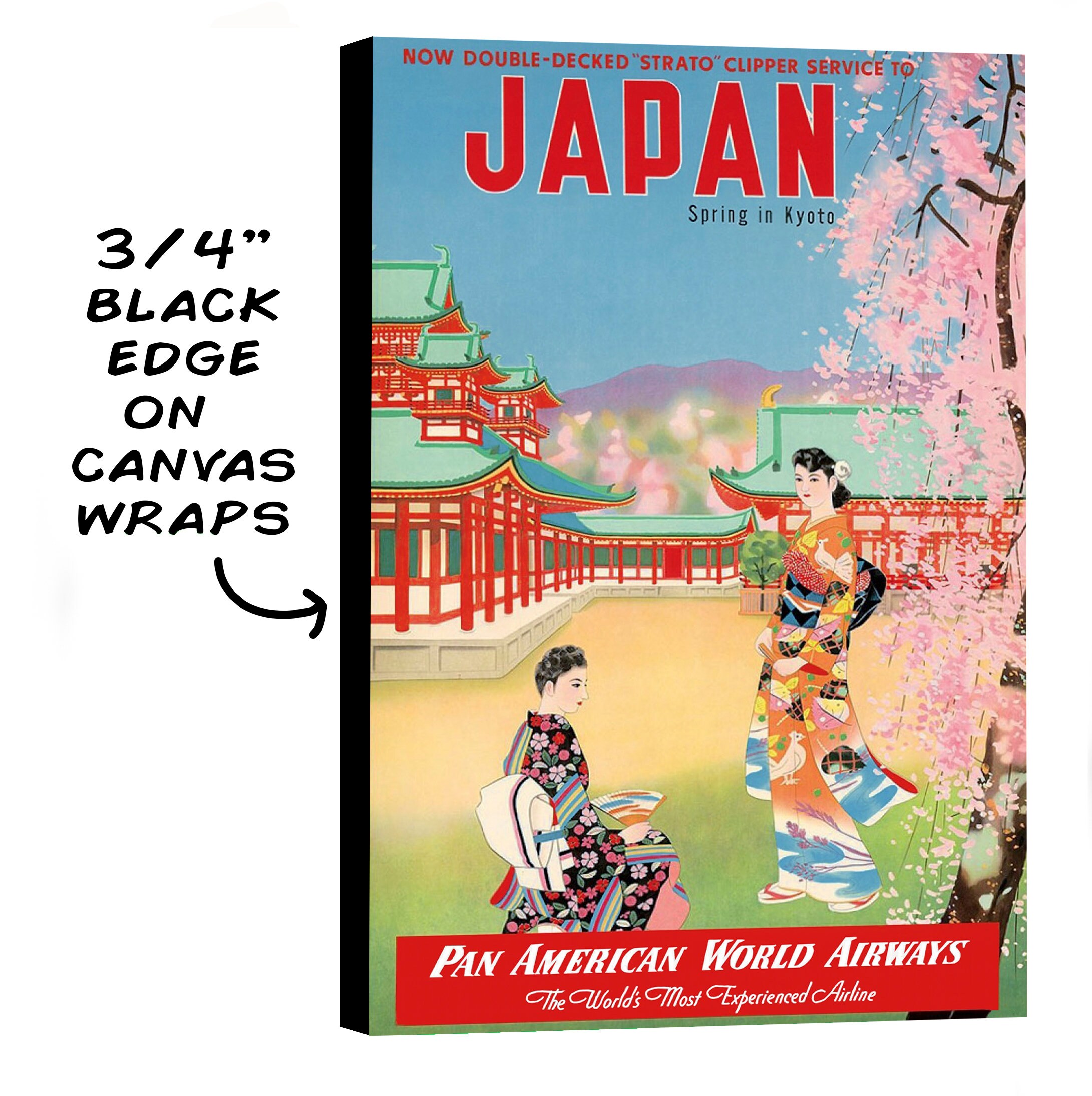 ✈ CAMP LO JAPAN TOUR (1997) フライヤー Vintage Japan Travel Poster, Pan Am, Pan American Airlines
