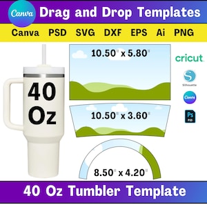 40 Oz Tumbler Mockup Canva Drag and Drop Tumbler Mockup 40oz Tumbler Template Canva Tumbler Mockup Editable Canva Mockup 40 Oz Tumbler SVG