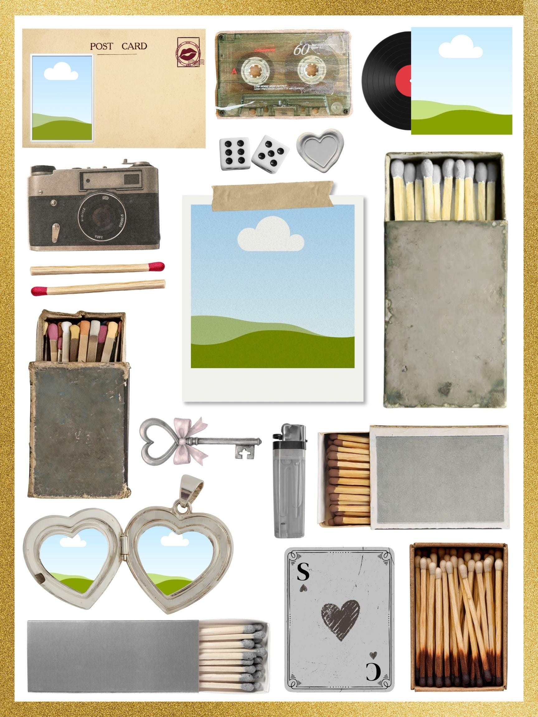Match Box Template DIY Custom Matchbook Art Printable Download ...