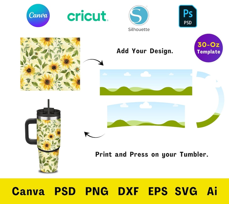 30 Oz Tumbler Mockup Canva Drag and Drop Tumbler Mockup 30 Oz Tumbler Template