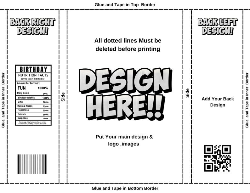 DIY Party Favor Canva Drag And Drop Printable Label Template