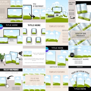 250 Canva Device Mockup Bundle Phone Laptop Book Digital Templates