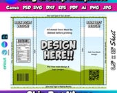 Editable Chip Bag Template Blank Chip Bag Wrapper For Birthday Parties DIY Party Favor Canva Drag And Drop Printable Label Template