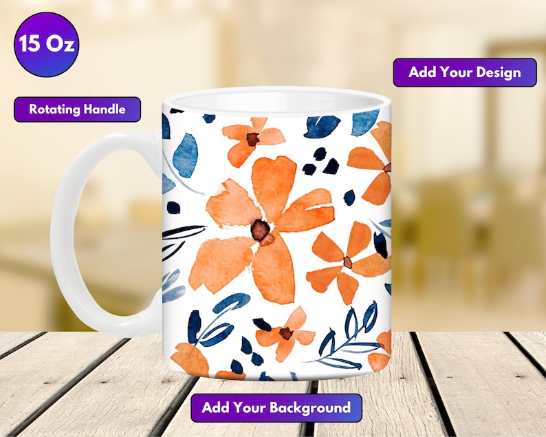 11 Oz 15 Oz Rotating Mug Mockup Canva Video Mockup Canva Frames Mockup Boho