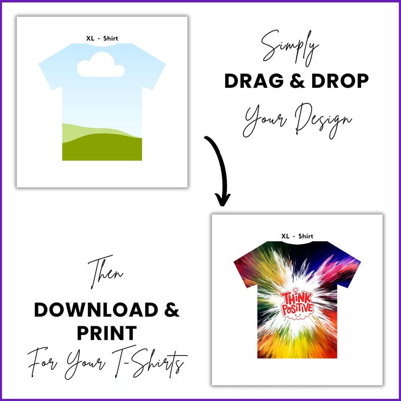 9 Size All Over T-shirt Template Canva All Over T-shirt Sublimation Blank Template