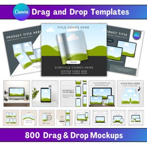 800 Canva Mockup Bundle Drag and Drop Editable Canva Templates All in One Mega Mockup Bundle Listing Product Digital Templates