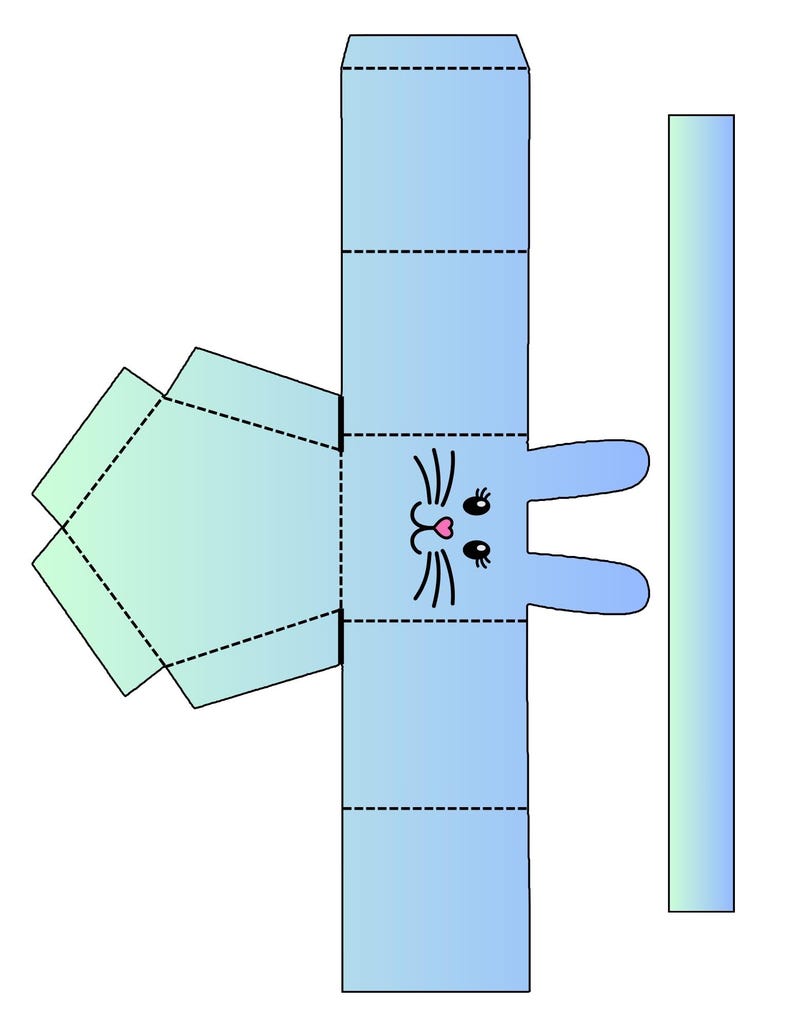Easter Box Template Bunny Treat Box SVG for Cricut Printable Easter ...