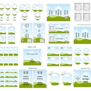 Party Favor Template Bundle Printable Kids Favors
