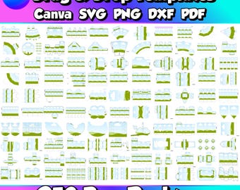250x Box Template SVG Bundle Cricut Canva Favor Gift Box Laser Cut Paper Bag Box Dieline Silhouette DXF Printable Crafts DIY Packaging Kits