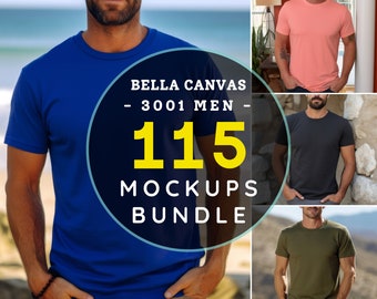 Bella Canvas 3001 Mockups Bundle Men Bella Canvas Mockups Bundle Whole Shop Mockups Bundle Bella Canvas 3001 Men Tshirt Mockups Bundle 3001