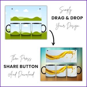 11 oz Mug Mockup Canva Drag and Drop Mug Mockup 11 Oz White Mug Mockup