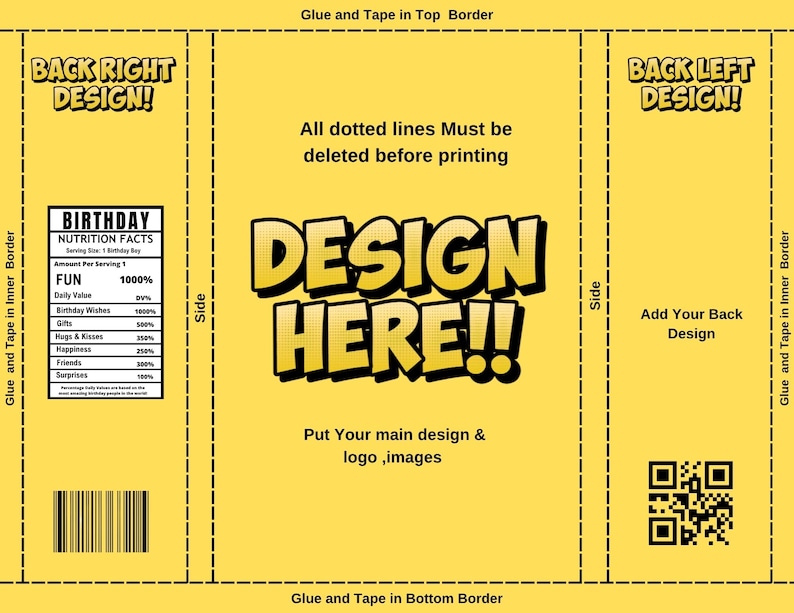 DIY Party Favor Canva Drag And Drop Printable Label Template