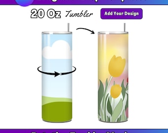 20oz Rotating Tumbler Mockup Canva Drag and Drop Tumbler Animation Mockup Animated Tumbler Mockup Moving Tumbler Mockup Canva Tumbler Mockup