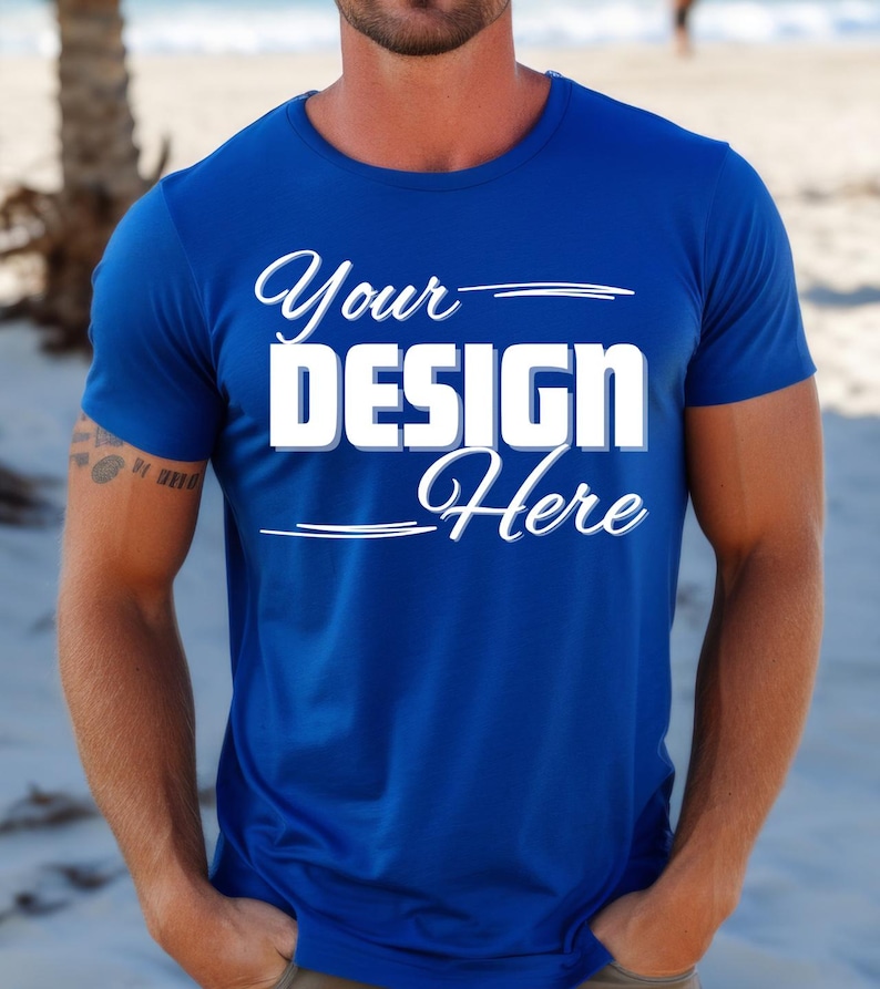 42 Colors Bella Canvas 3001 Mockup Bundle Men Bella Canvas Mockup Bundle