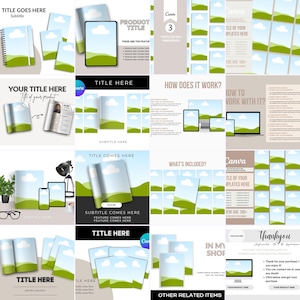 250 Canva Device Mockup Bundle Phone Laptop Book Digital Templates