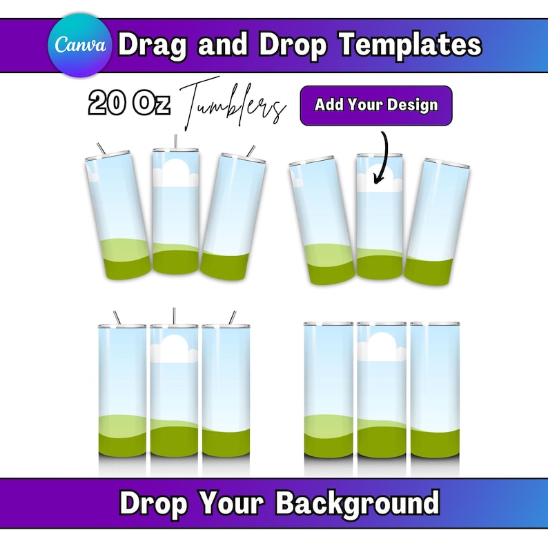 Canva 20 Oz Skinny Tumbler Mockup Bundle 20Oz Tumbler Mockup Bundle