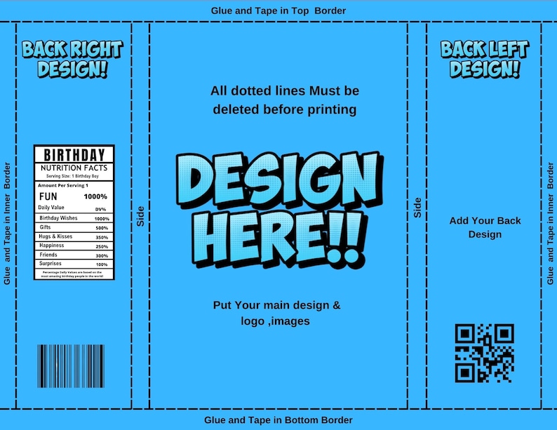 DIY Party Favor Canva Drag And Drop Printable Label Template