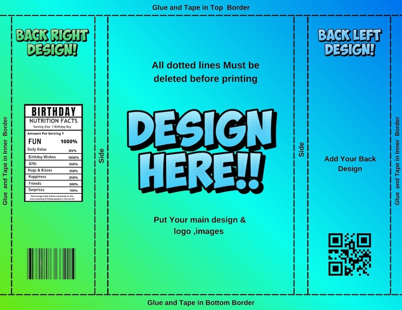 DIY Party Favor Canva Drag And Drop Printable Label Template