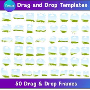 Bleach Effect Distressed Edges Canva Frames Editable Canva Frames Drag and Drop Bleach Effect Canva Frames Customizable Bleach Effect Frames