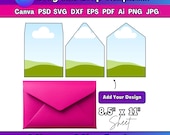 24 Envelope Liner Template Bundle Canva Envelope Liner Template DIY Envelope Template Euro Flap Template Square Flap Template 8 size Include