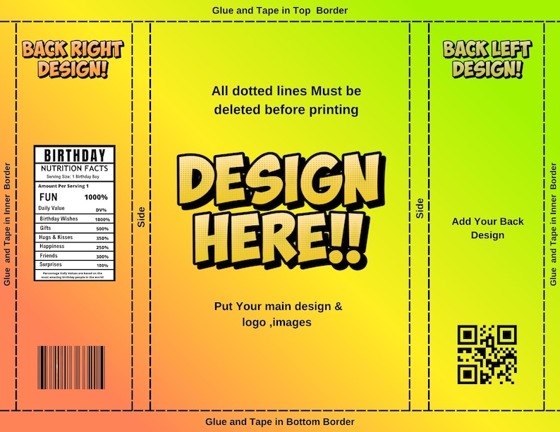 DIY Party Favor Canva Drag And Drop Printable Label Template