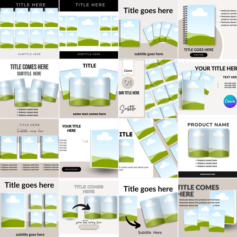250 Canva Device Mockup Bundle Phone Laptop Book Digital Templates