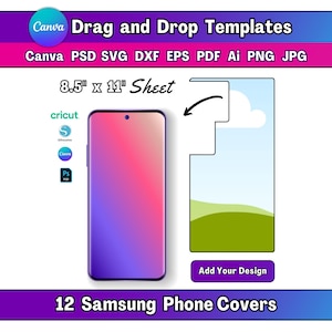 14 Samsung Phone Case Template: 14 Sizes, Canva, SVG, PSD (Digital Download)