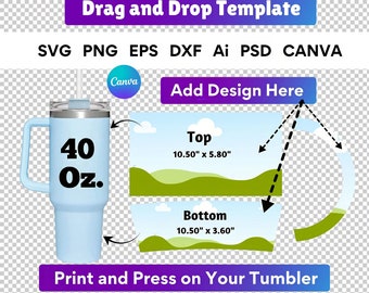 40 Oz Tumbler Mockup Canva Drag and Drop Tumbler Mockup 40oz Tumbler Template Canva Tumbler Mockup Editable Canva Mockup + PSD Smart Object