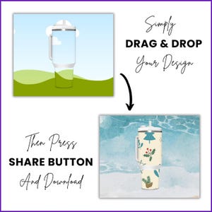 40 Oz Rotating Tumbler Mockup Canva Tumbler Mockup 40 Oz Handle tumbler Mockup