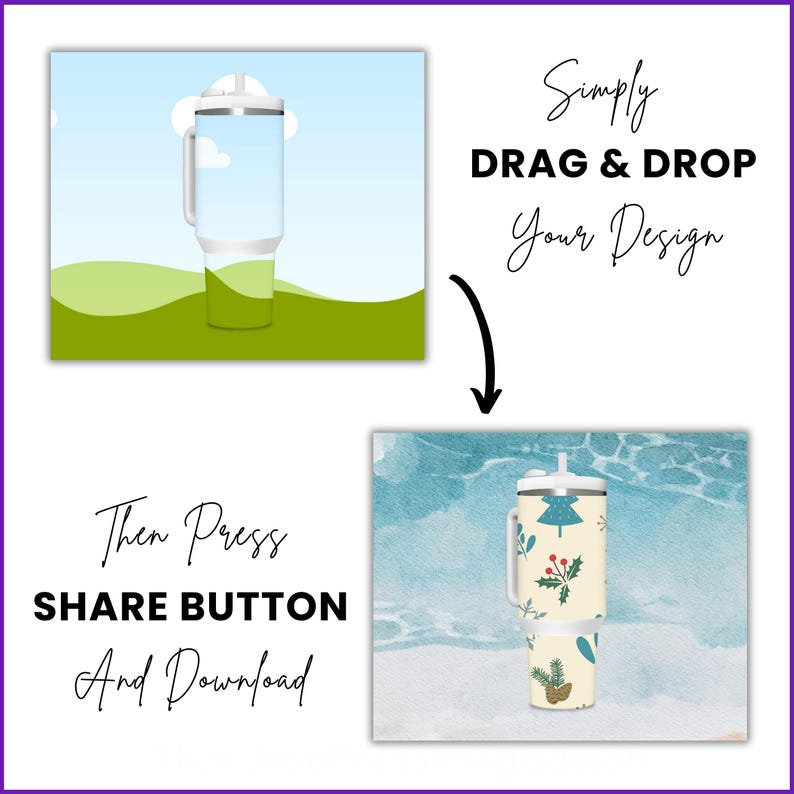 40 Oz Rotating Tumbler Mockup Canva Tumbler Mockup 40 Oz Handle tumbler Mockup