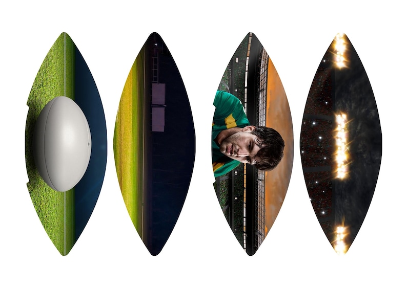 4 Size Football Panel Template Canva Drag and Drop Panel Template Custom Ball