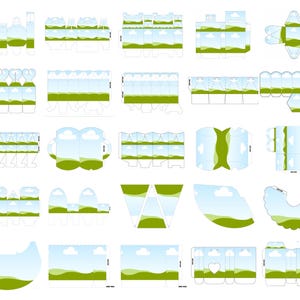 250x Box Template SVG Bundle Cricut Canva Favor Gift Box
