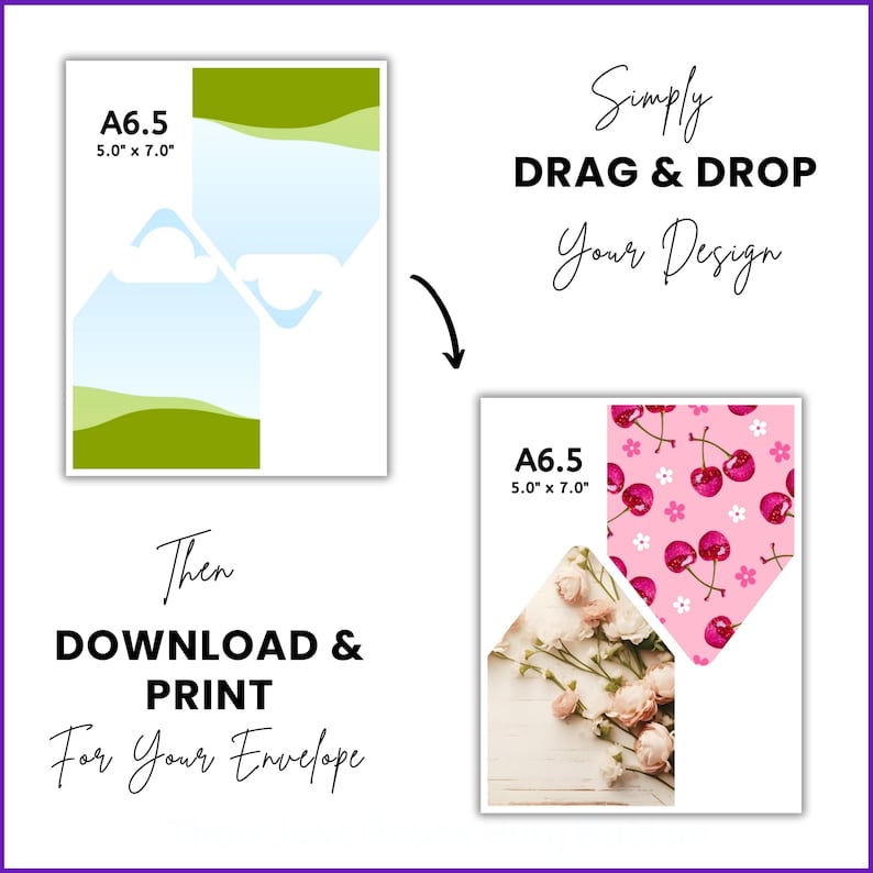 24 Envelope Liner Template Bundle Canva Envelope Liner Template DIY Envelope Template