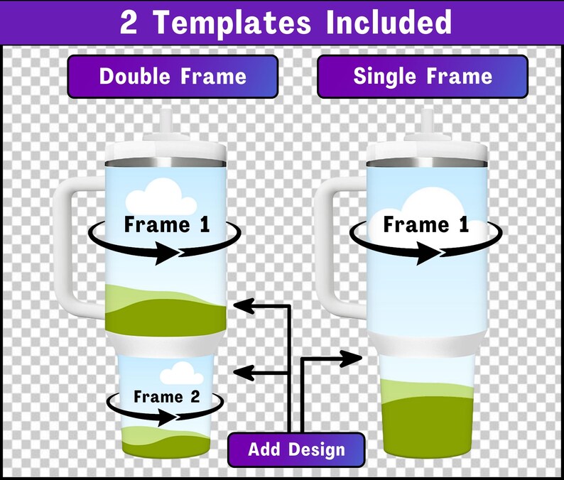 Two 40 Oz Rotating Tumbler Mockup Canva Tumbler Mockup 40 Oz Handle tumbler Mockup