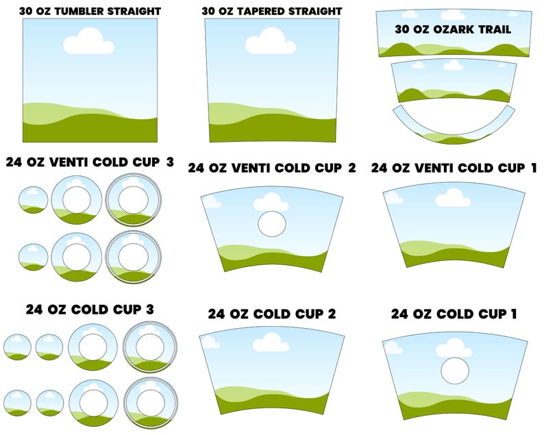 Custom Canva Frames Sublimation Tumbler Wrap Tumbler Wrap SVG