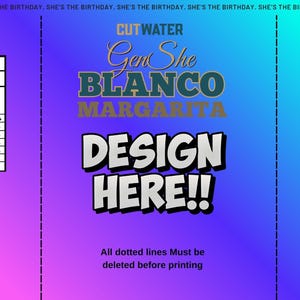 Canva Custom Printable Digital Drink Party Favors Adult Girl Birthday