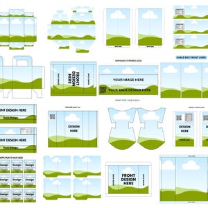 Party Favor Template Bundle Printable Kids Favors