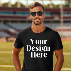 Gildan 64000 Mockup Black Gildan 64000 Mockup Men Gildan Tshirt Mockup Male Model Mockup Black Tshirt Mockup Gildan Mock Up Party Mockup