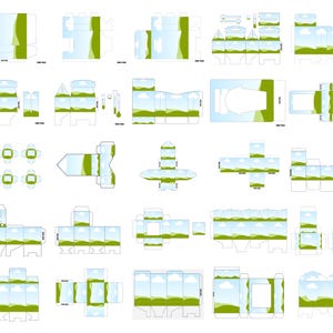 250x Box Template SVG Bundle Cricut Canva Favor Gift Box